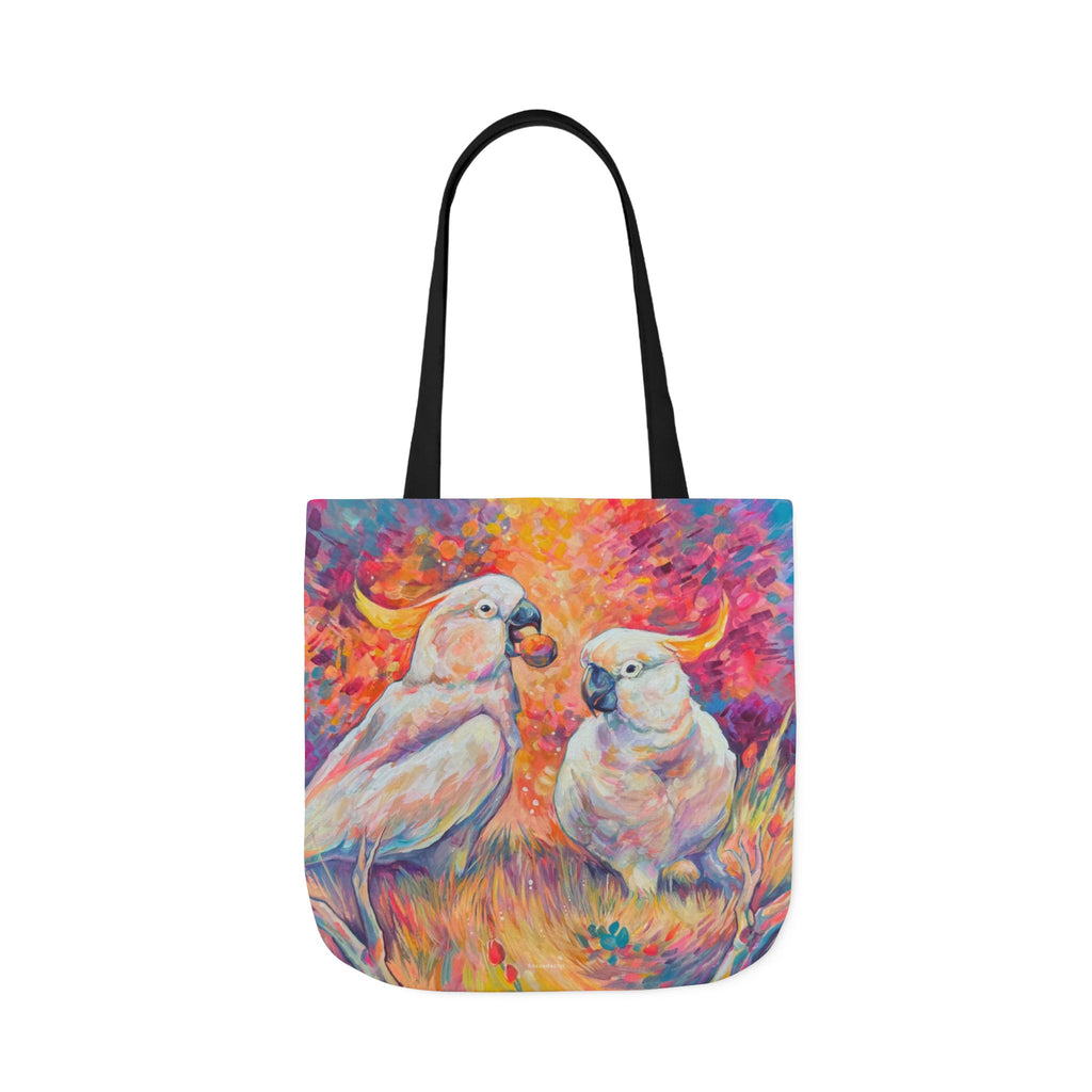 Tote Bag, 5-Color Straps - Cockatoos