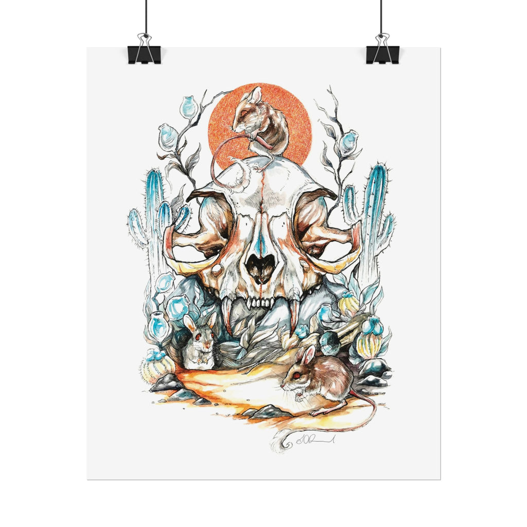 Cat Skull Poster Print
