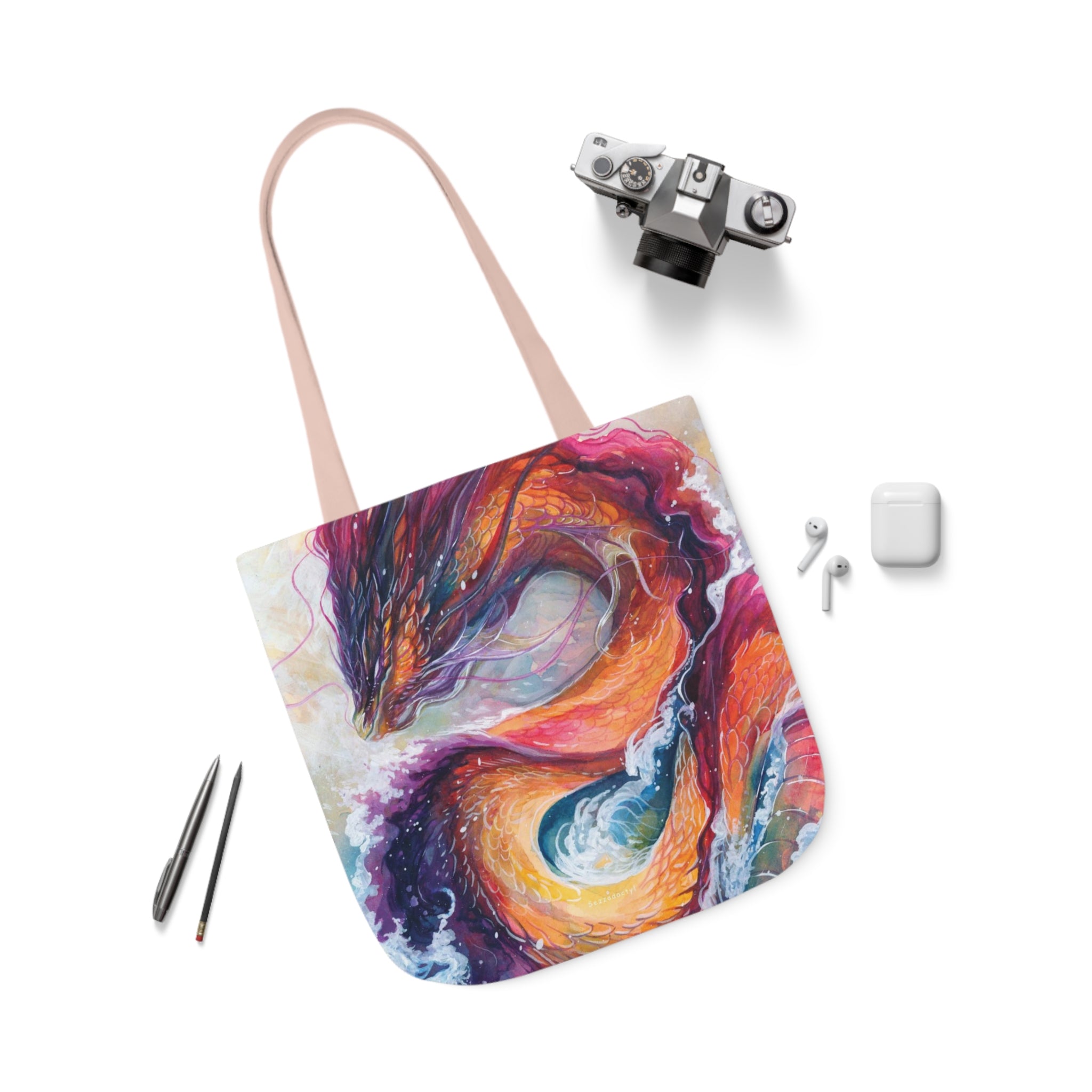 Tote Bag, 5-Color Straps - Serpent of the Lake