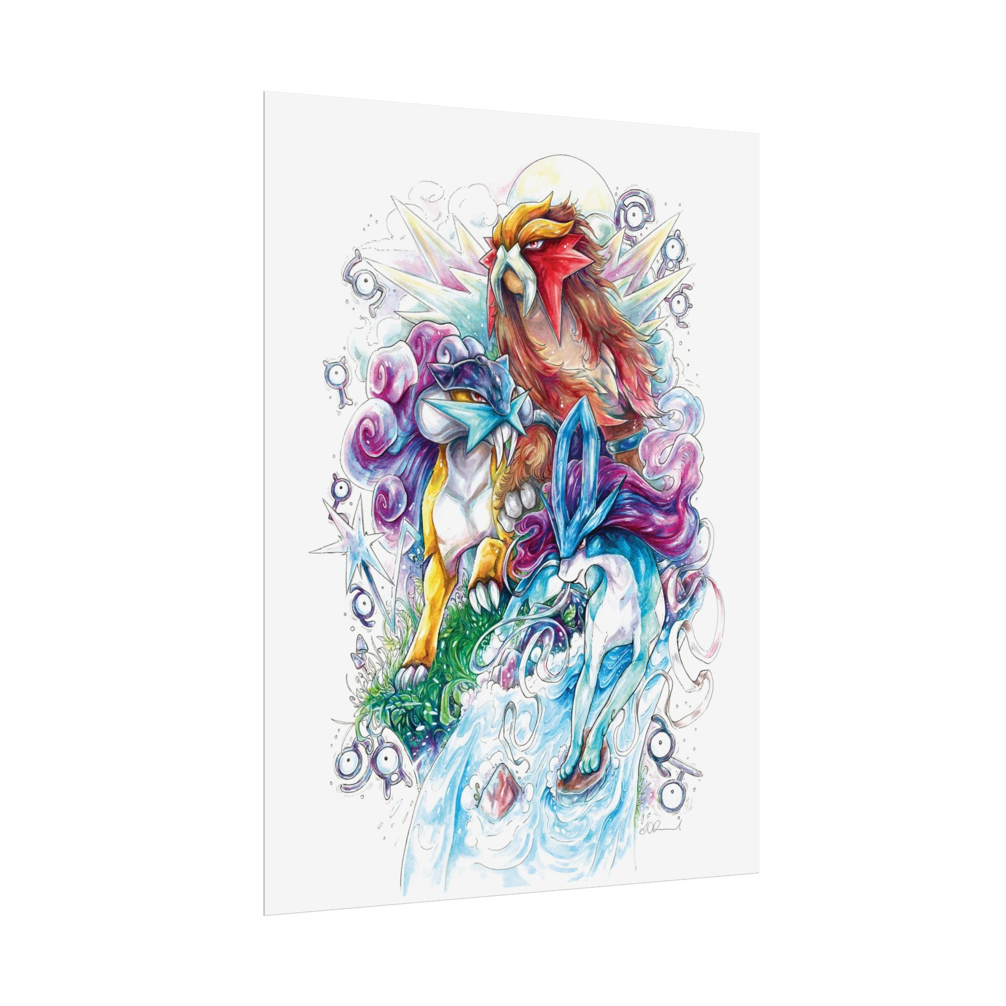 Legendary Beasts Poster Print