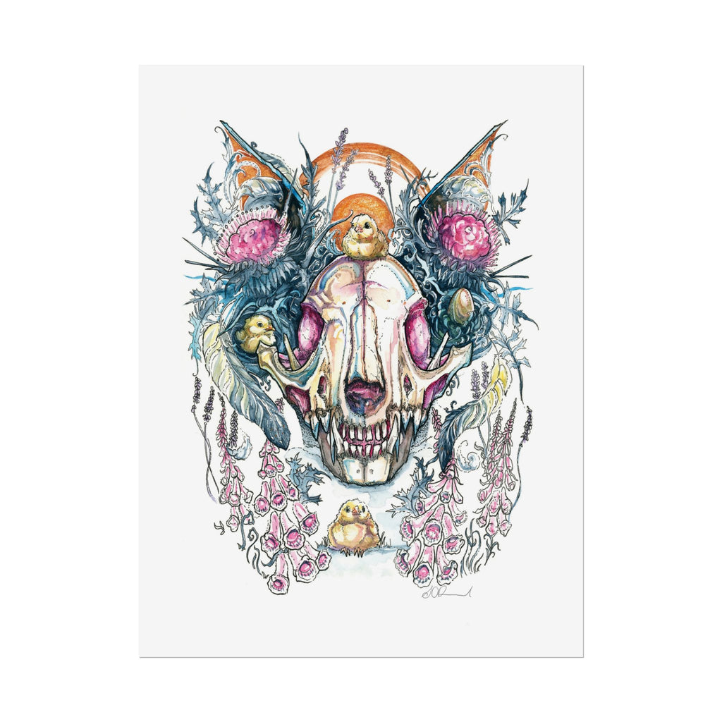 Fox Skull Poster Print