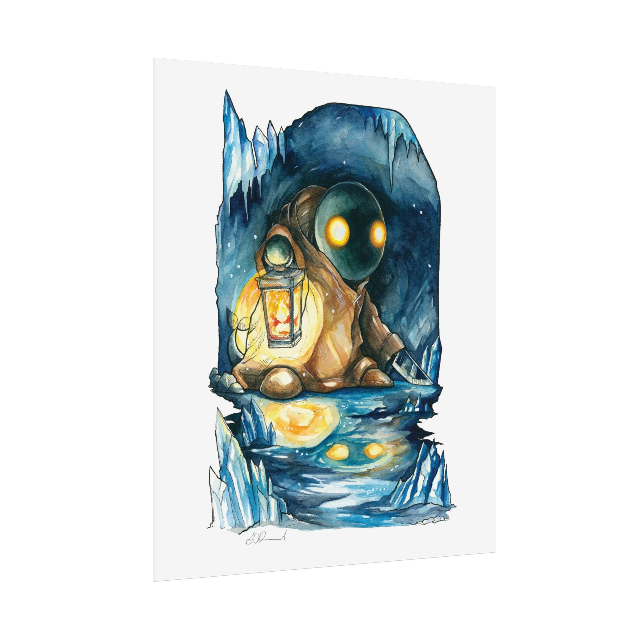 Monster in the Cave Poster Print
