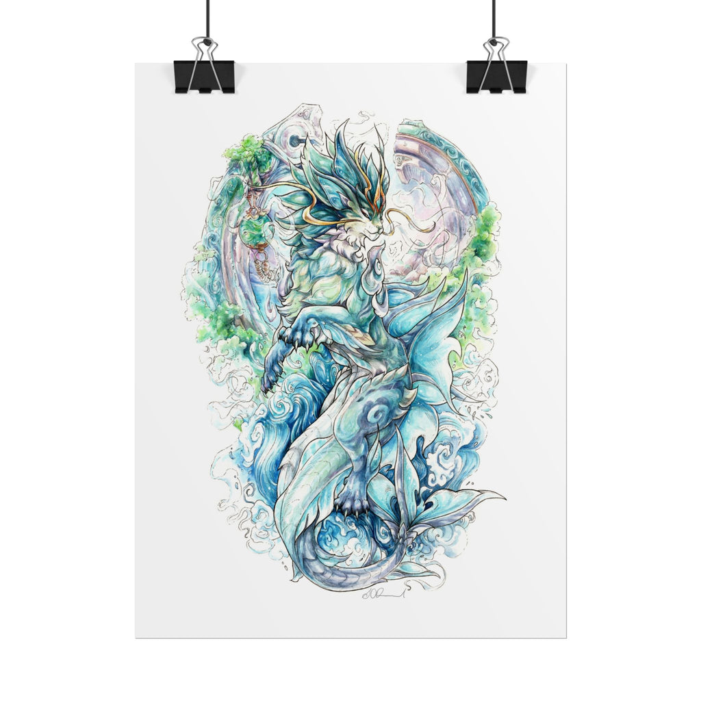 Cat Dragon Poster Print