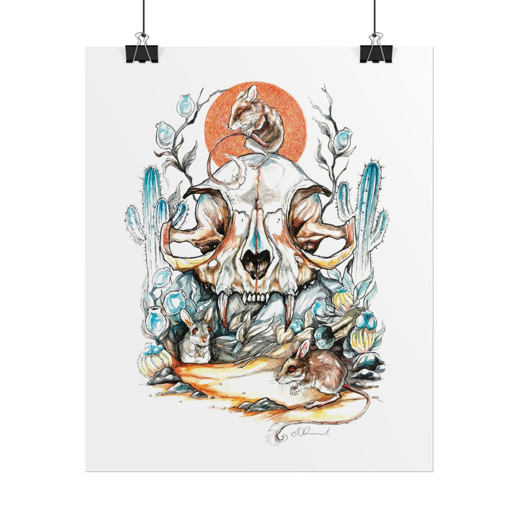 Cat Skull Poster Print