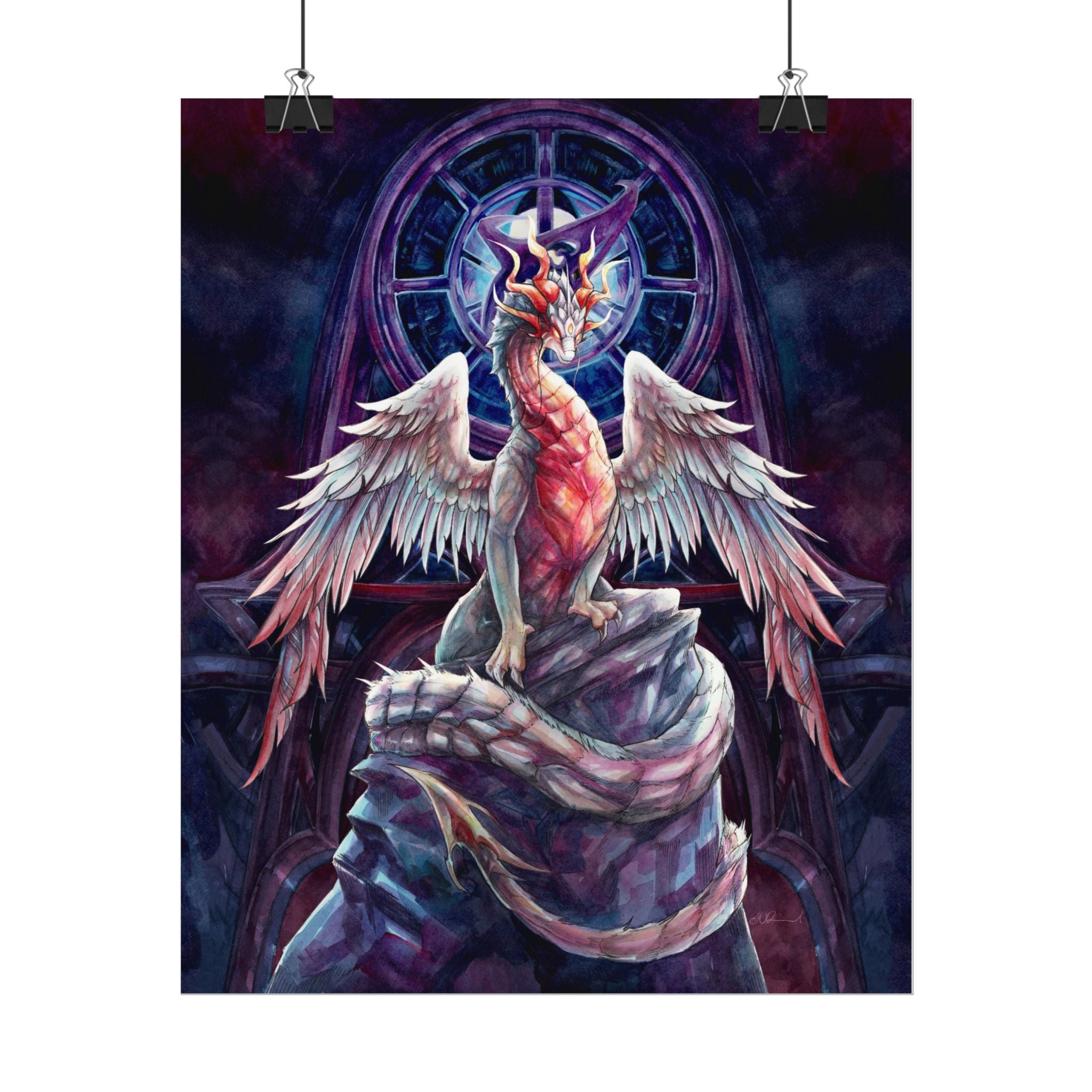 Corrupted Celestial Dragon Poster Print