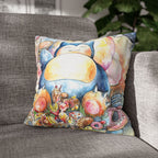 Square Poly Canvas Pillowcase - We Love Food