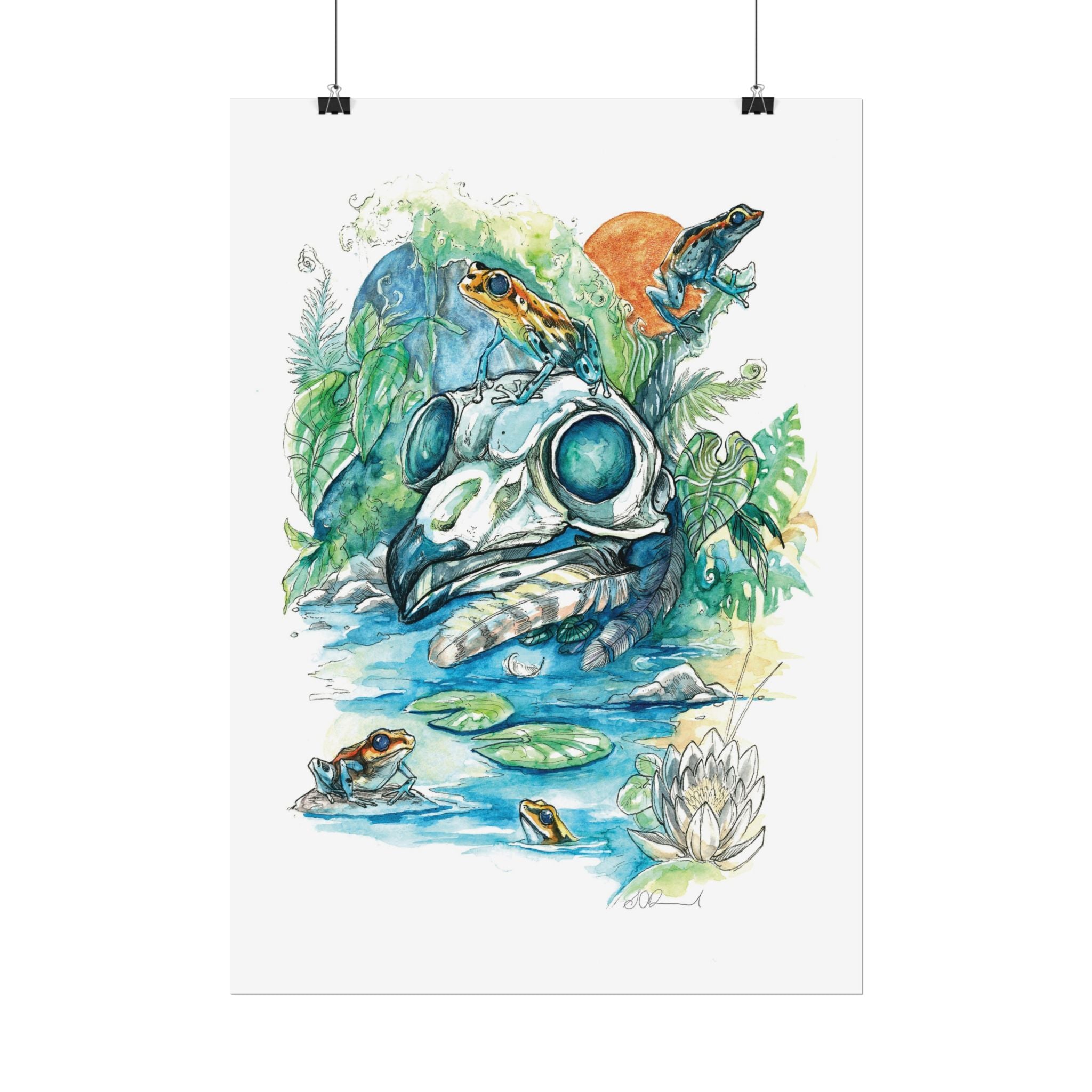 Owl Skull Poster Print