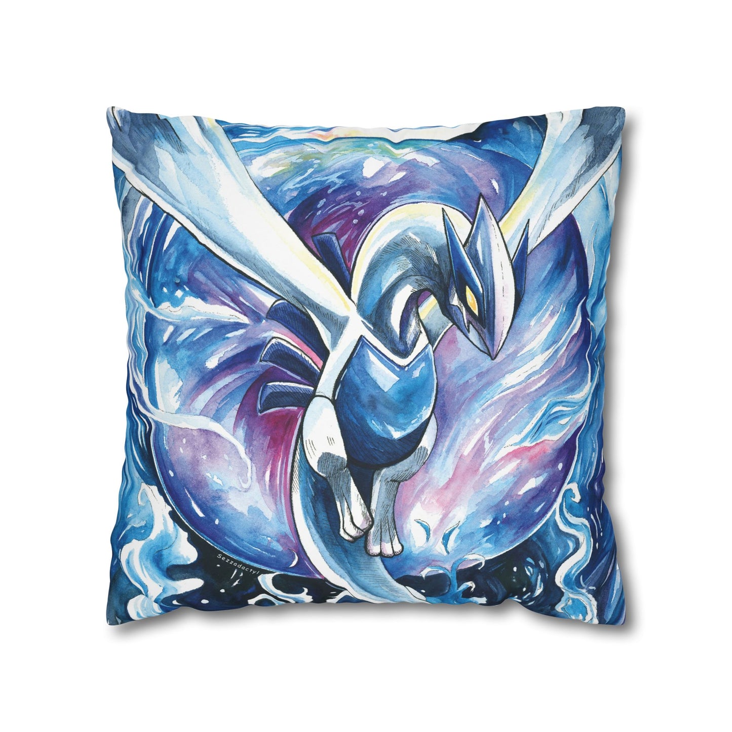 Square Poly Canvas Pillowcase - Water Bird