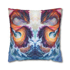 Square Poly Canvas Pillowcase - Serpent of the Lake