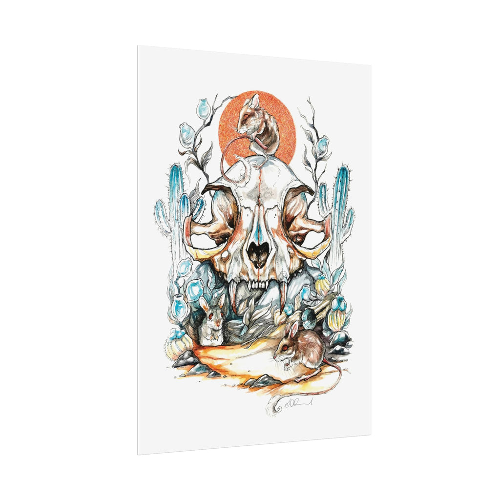 Cat Skull Poster Print