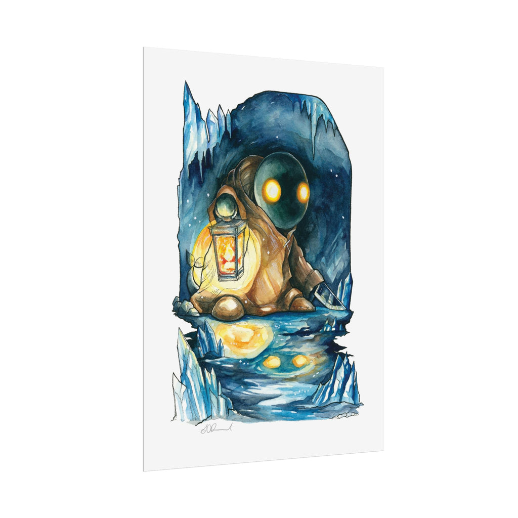 Monster in the Cave Poster Print