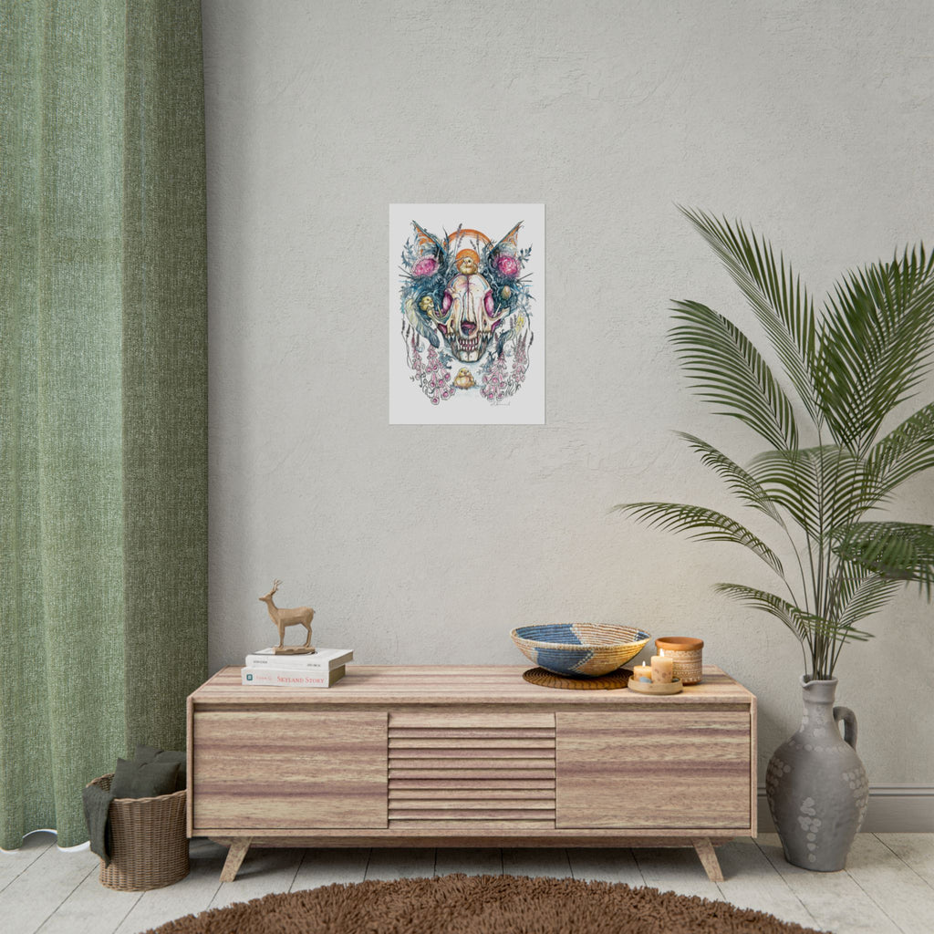 Fox Skull Poster Print