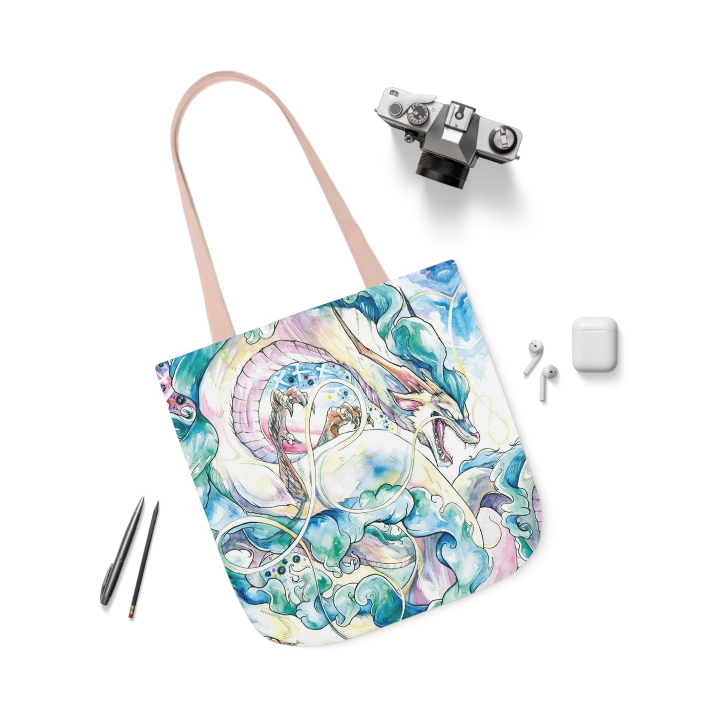 Tote Bag, 5-Color Straps - Sky Dragon