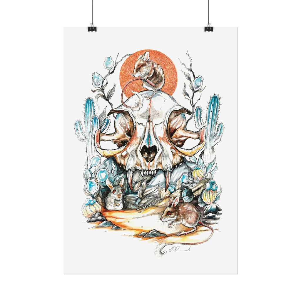 Cat Skull Poster Print