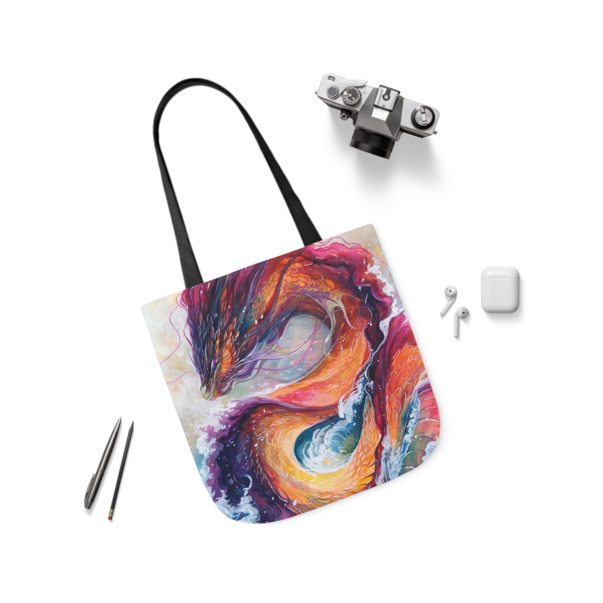 Tote Bag, 5-Color Straps - Serpent of the Lake