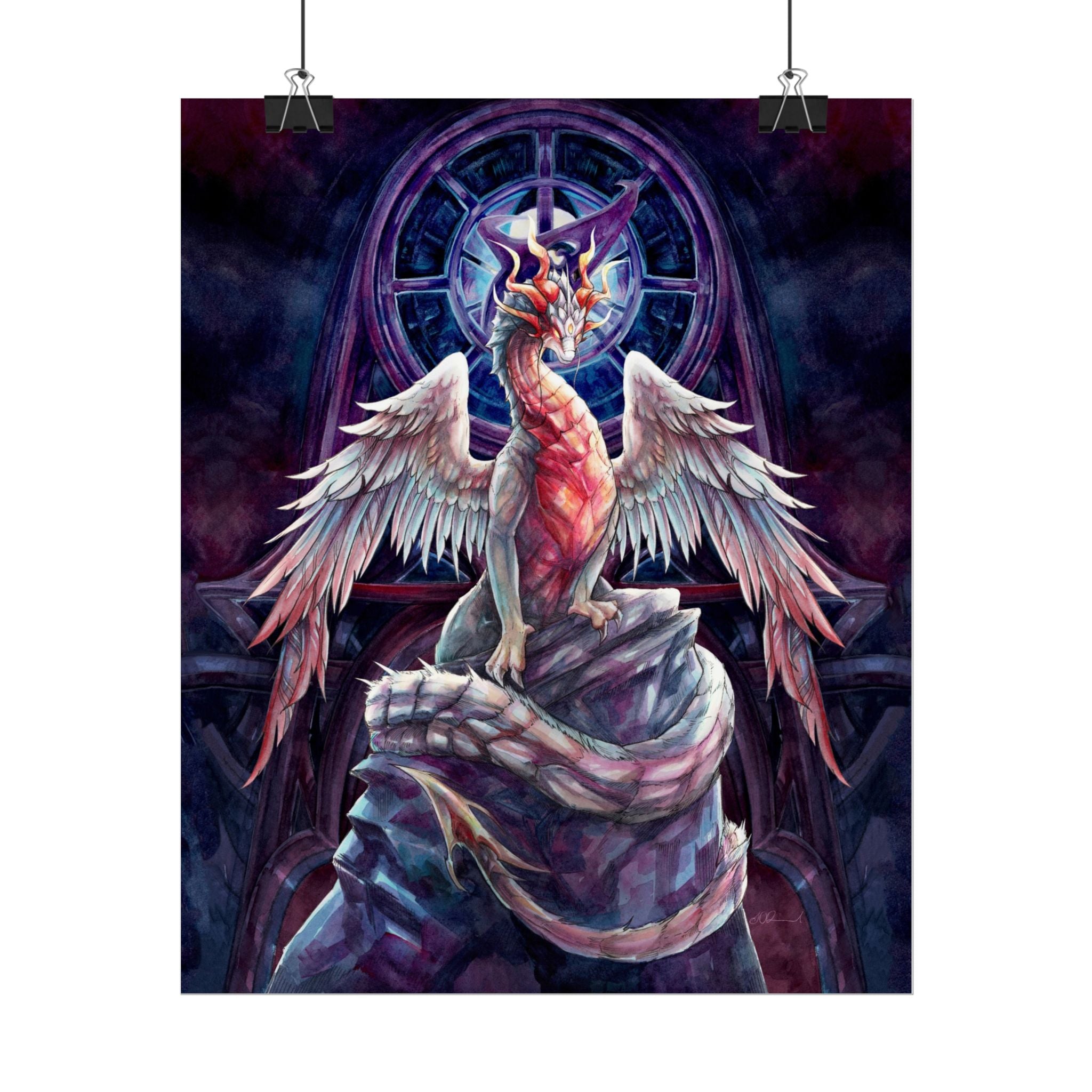 Corrupted Celestial Dragon Poster Print