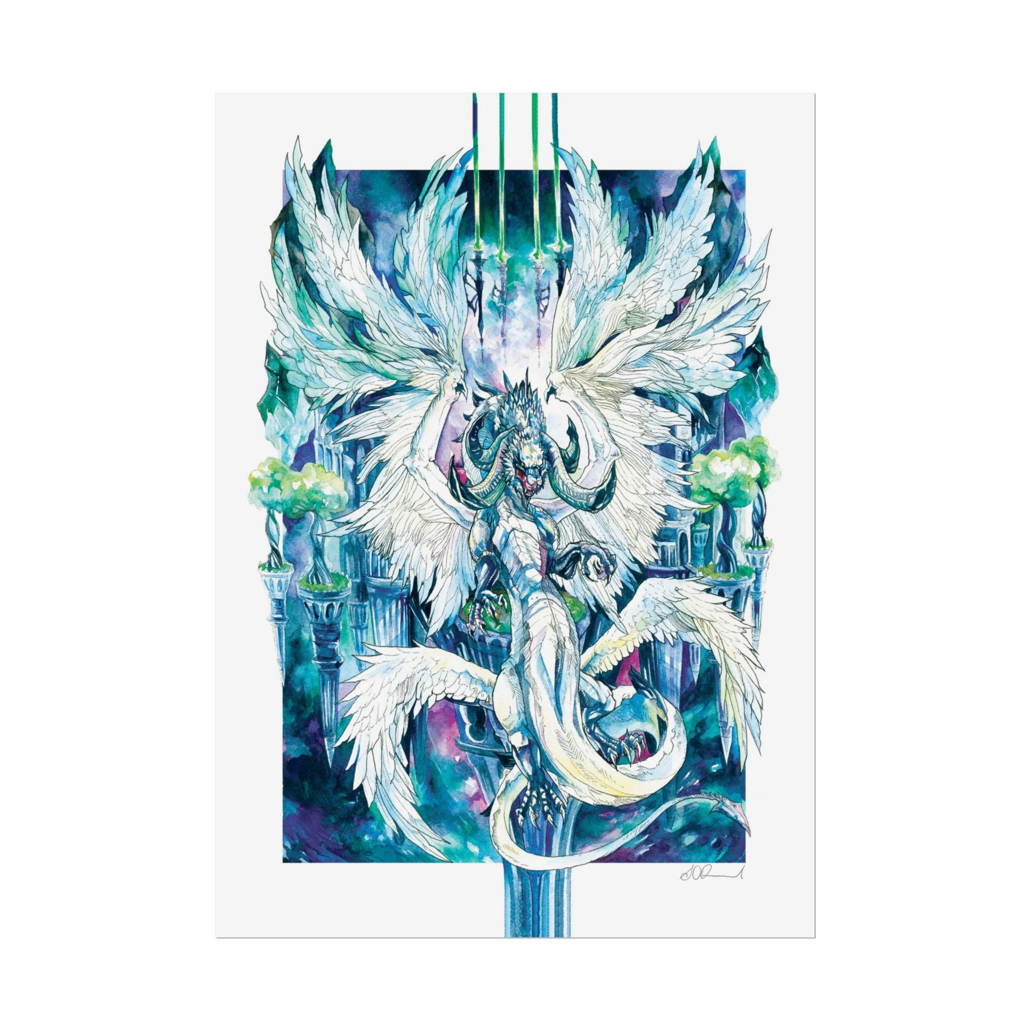 Winged Dragon Poster Print