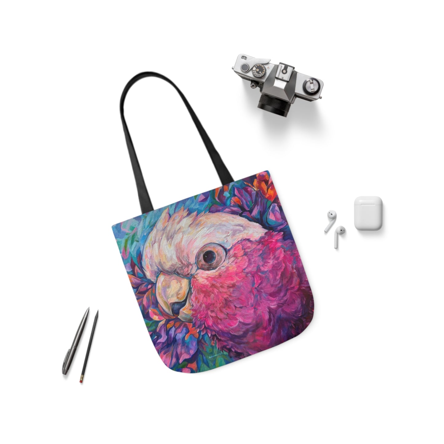 Tote Bag, 5-Color Straps - Harry the Galah