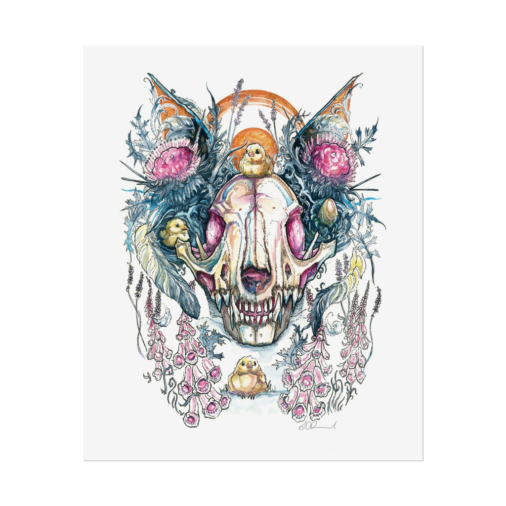 Fox Skull Poster Print