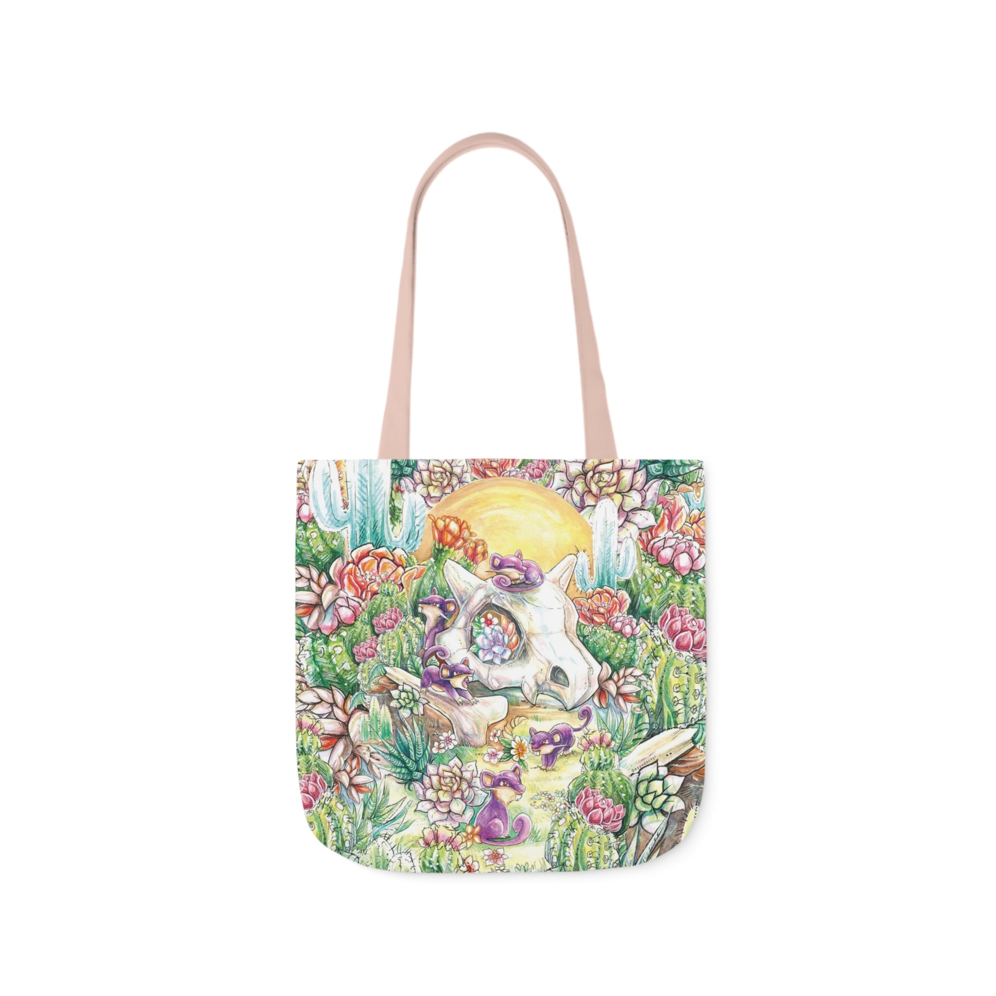 Tote Bag, 5-Color Straps - Skull