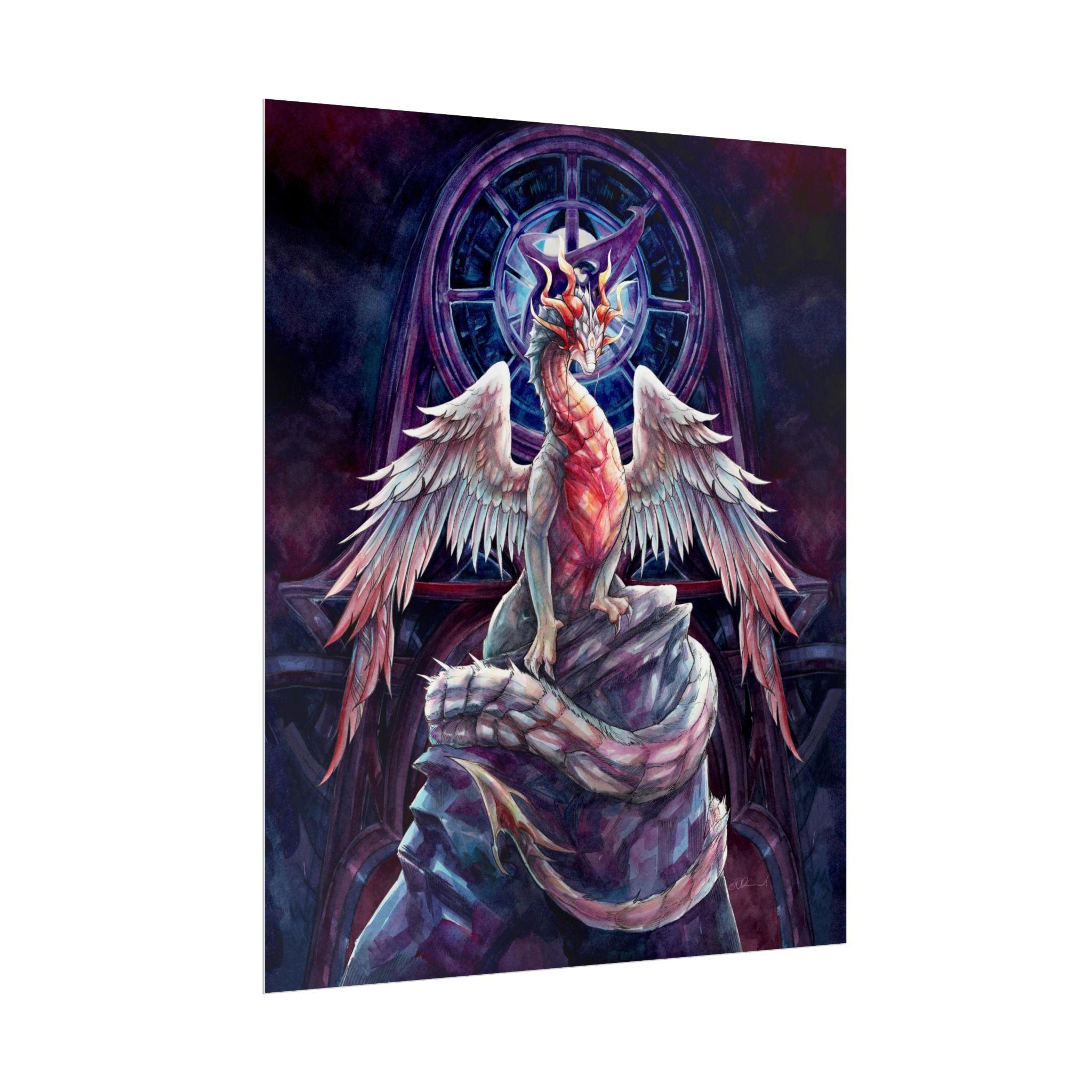 Corrupted Celestial Dragon Poster Print