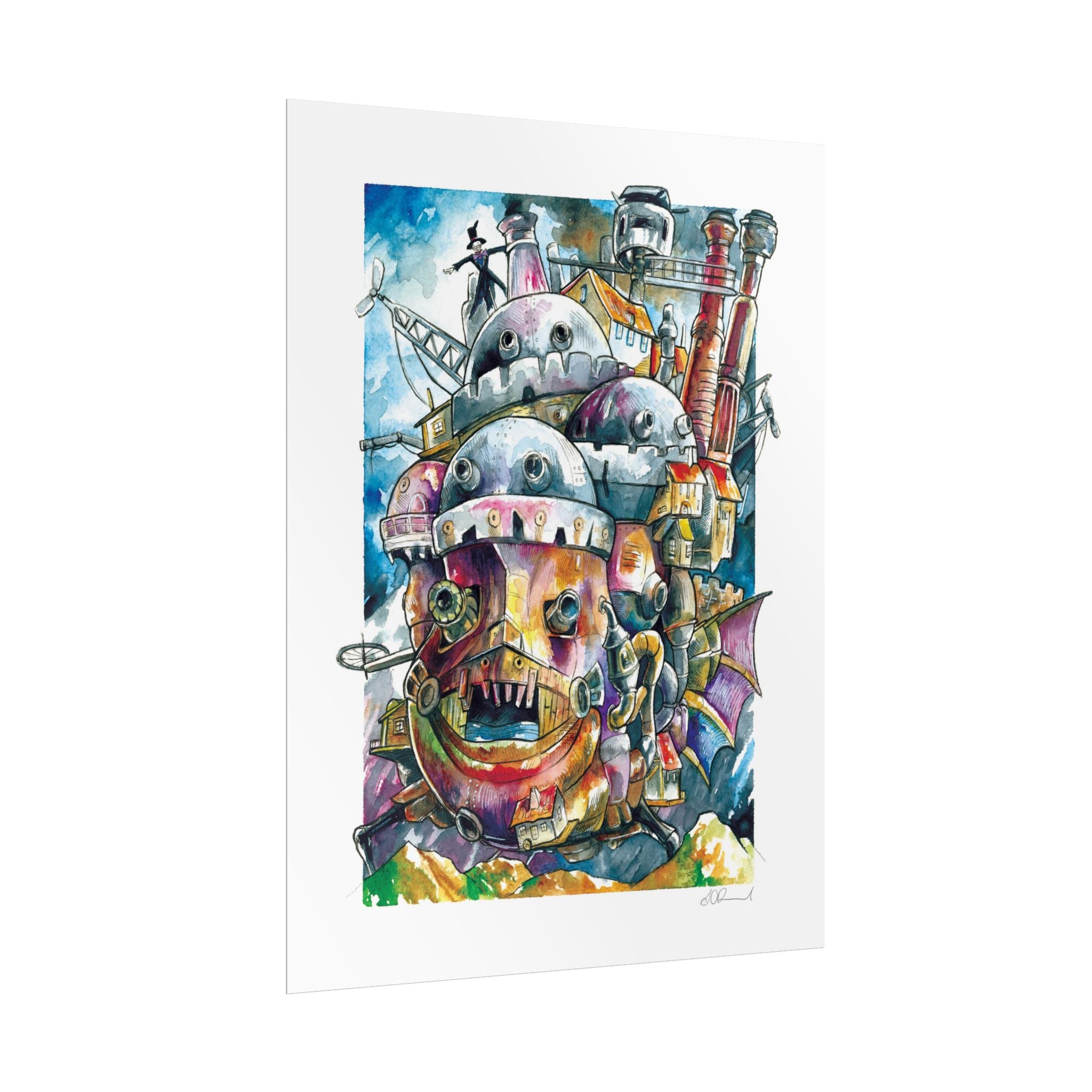 Walking Castle Poster Print