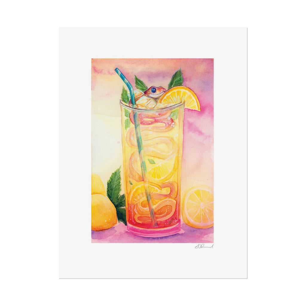 Lemon Iced Tea Snake Poster Print