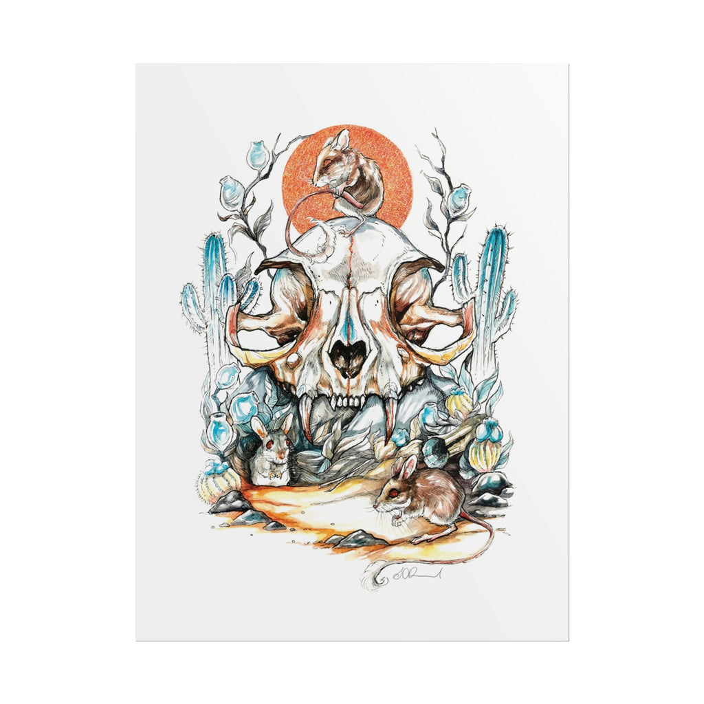 Cat Skull Poster Print