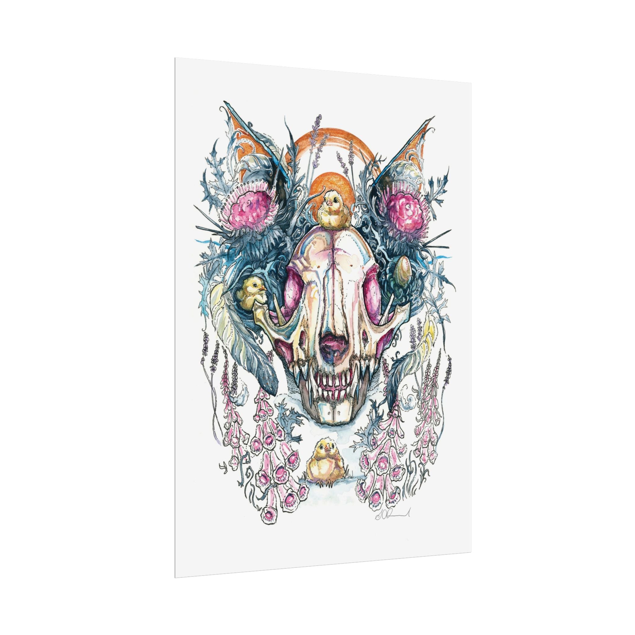 Fox Skull Poster Print