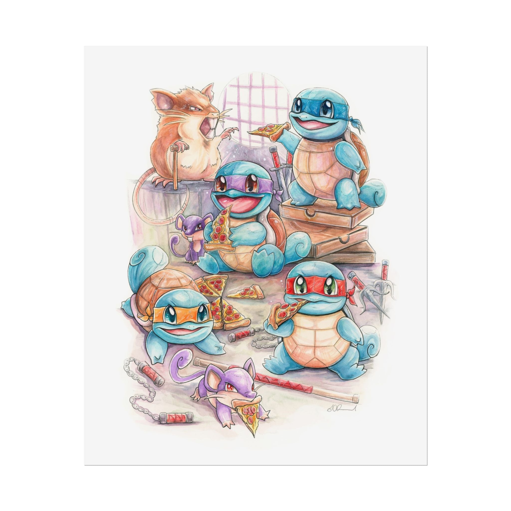 Pizza Party Poster Print