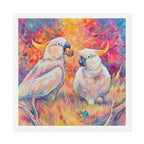 Two Cockatoos Boarded Square Print