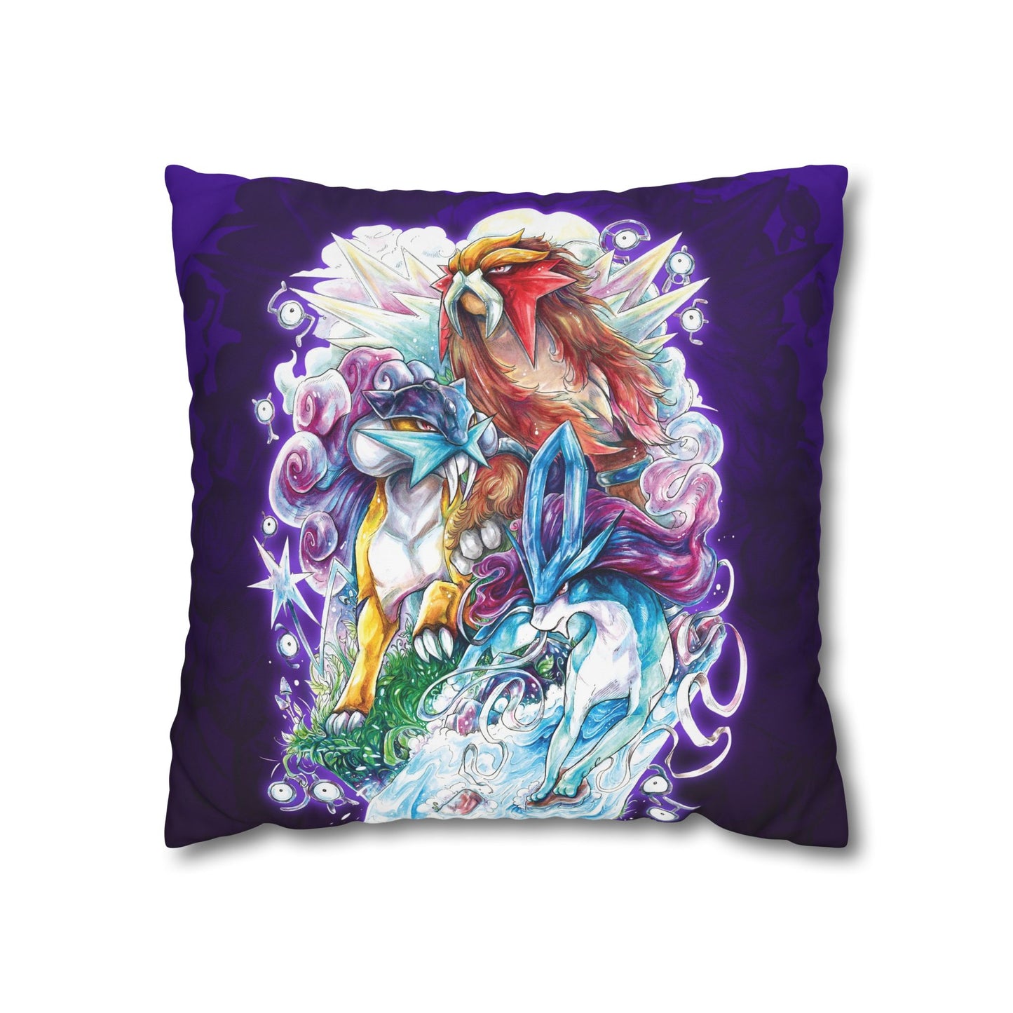 Square Poly Canvas Pillowcase - Legendary Beasts