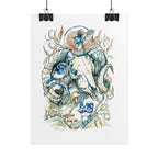 Ram Skull Poster Print