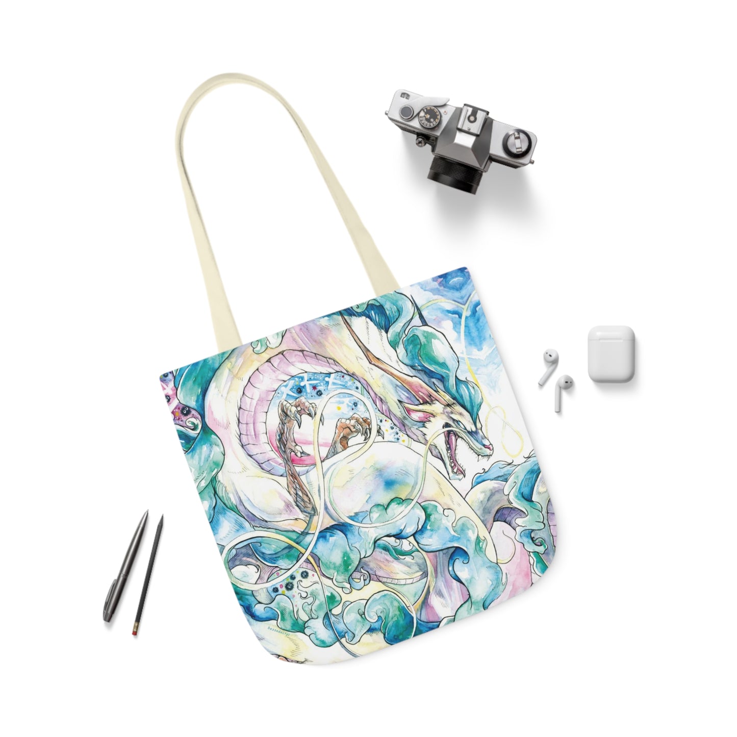 Tote Bag, 5-Color Straps - Sky Dragon