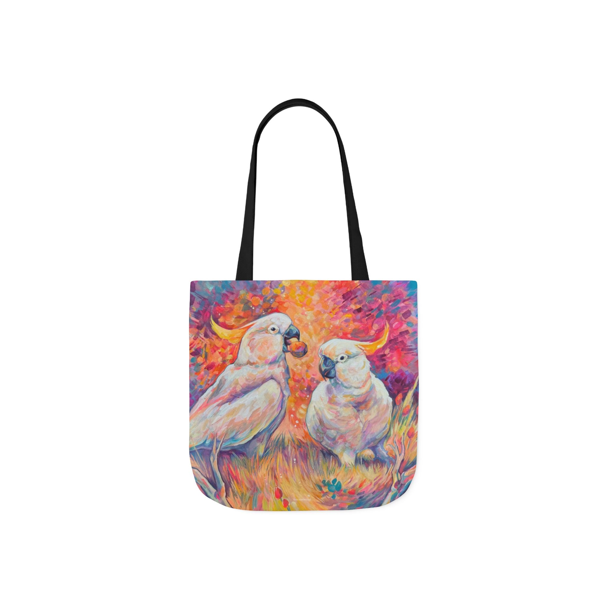 Tote Bag, 5-Color Straps - Cockatoos