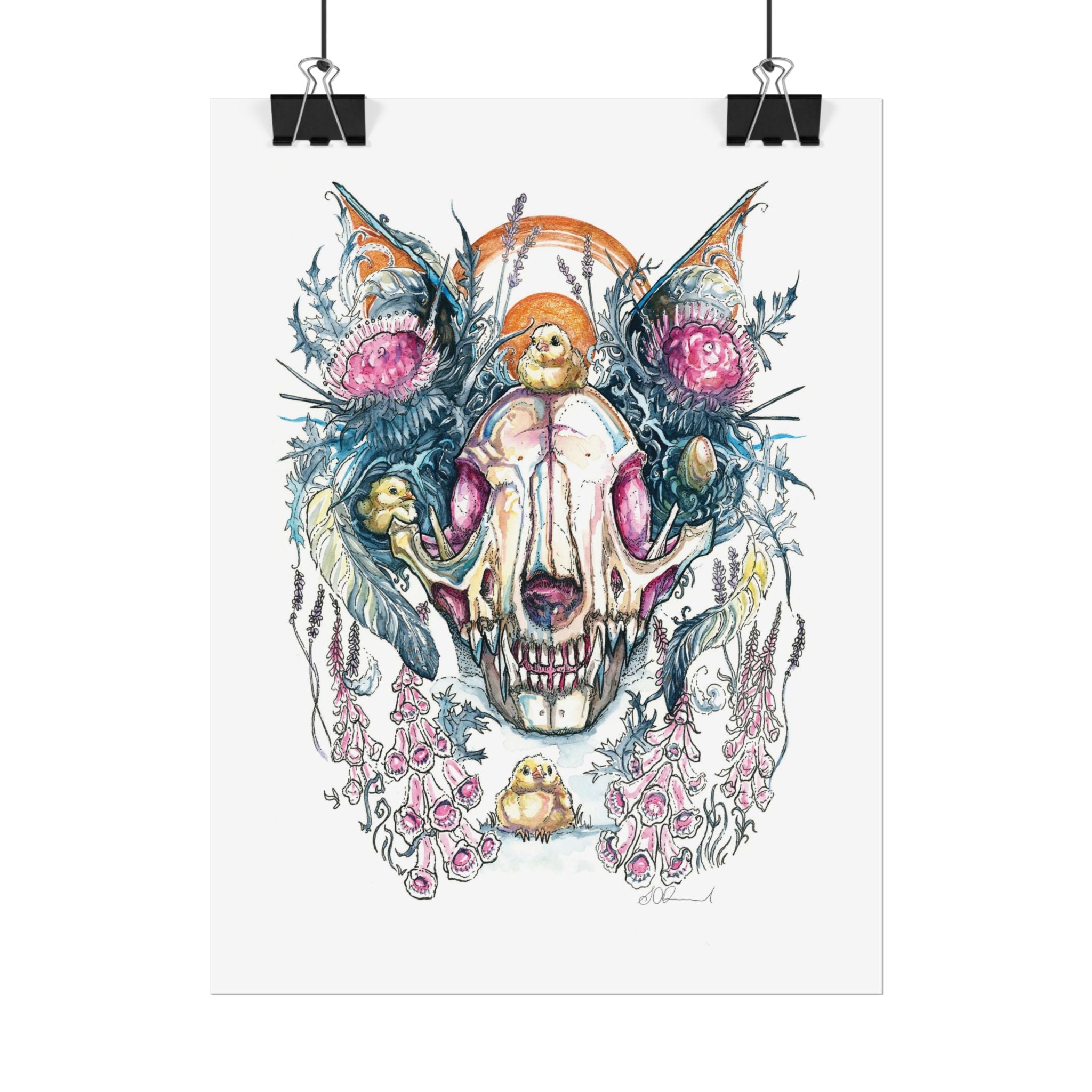 Fox Skull Poster Print