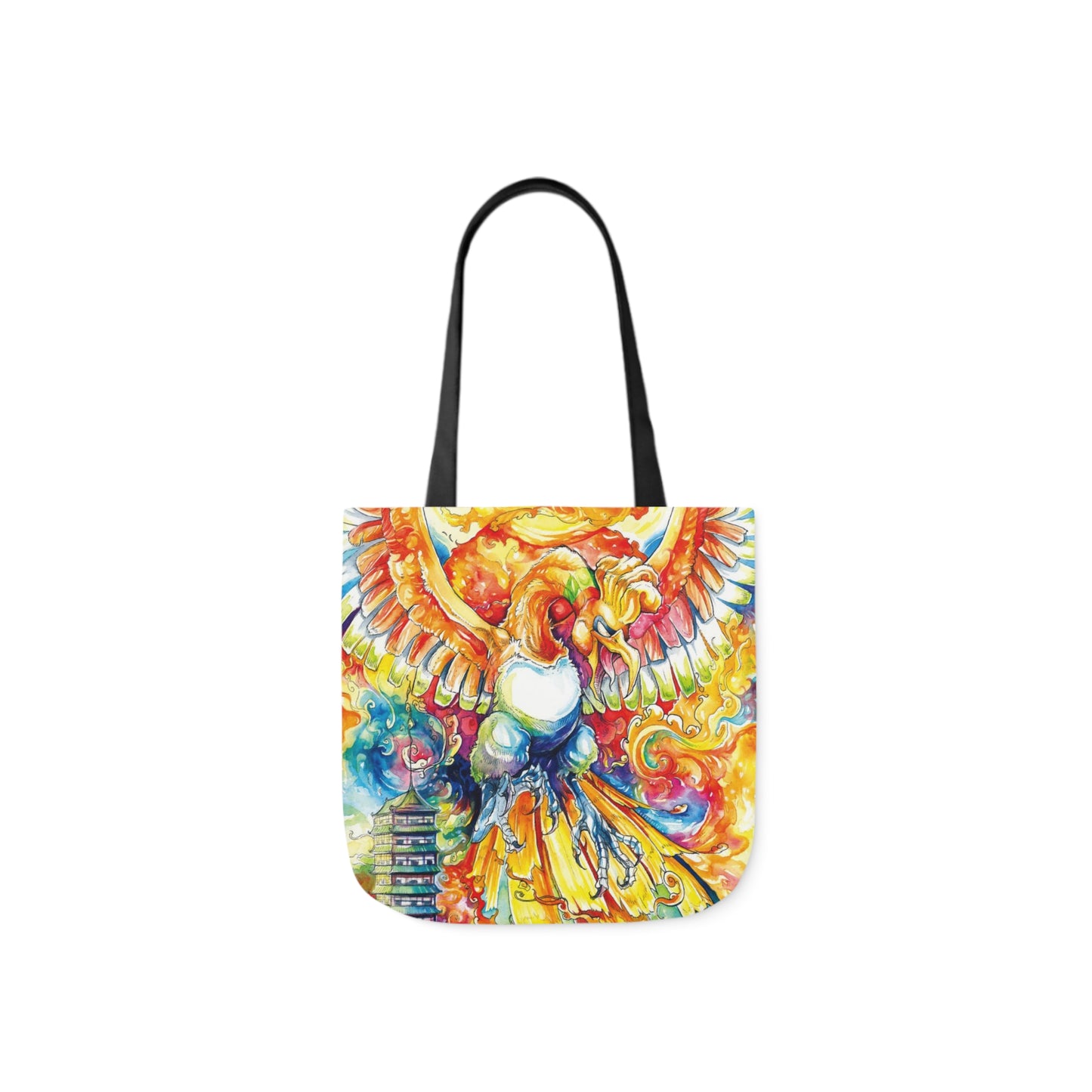 Tote Bag, 5-Color Straps - Fire Bird