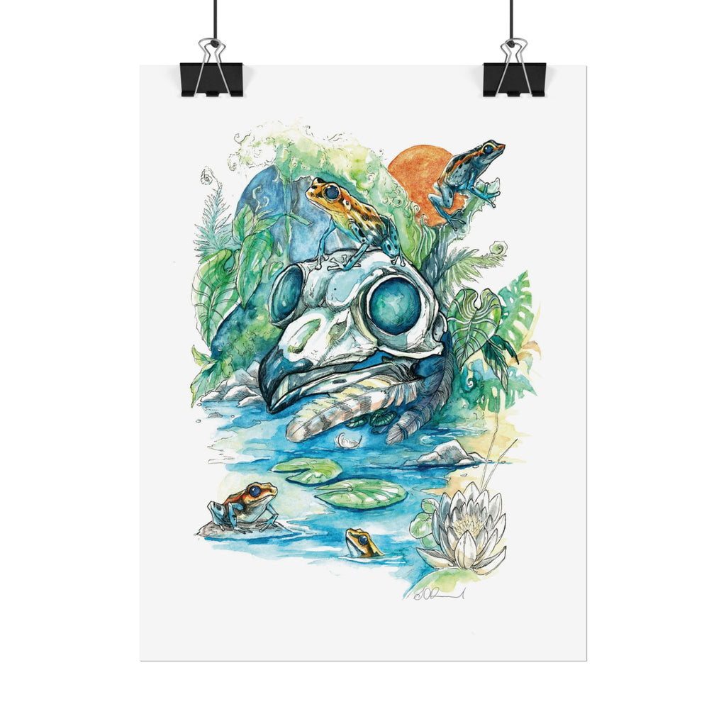 Owl Skull Poster Print