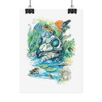 Owl Skull Poster Print