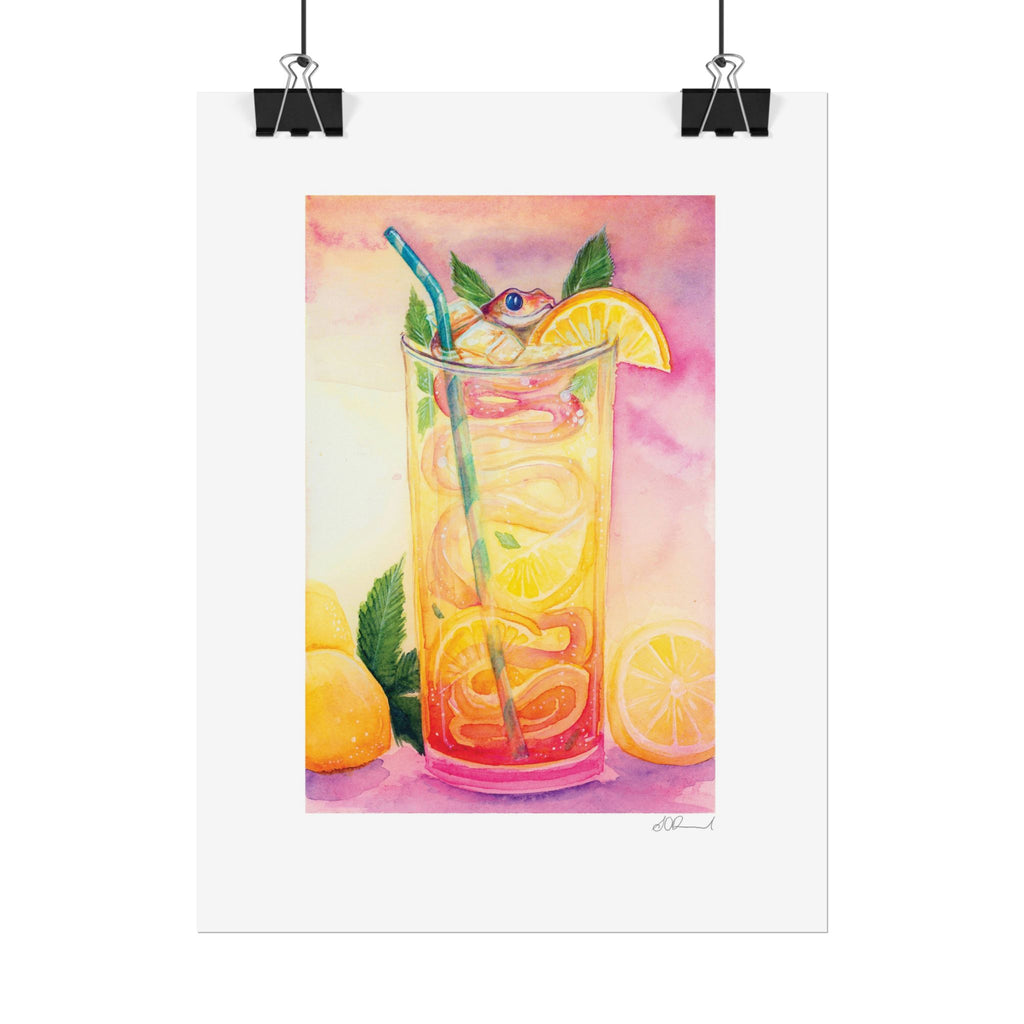 Lemon Iced Tea Snake Poster Print