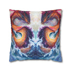 Square Poly Canvas Pillowcase - Serpent of the Lake