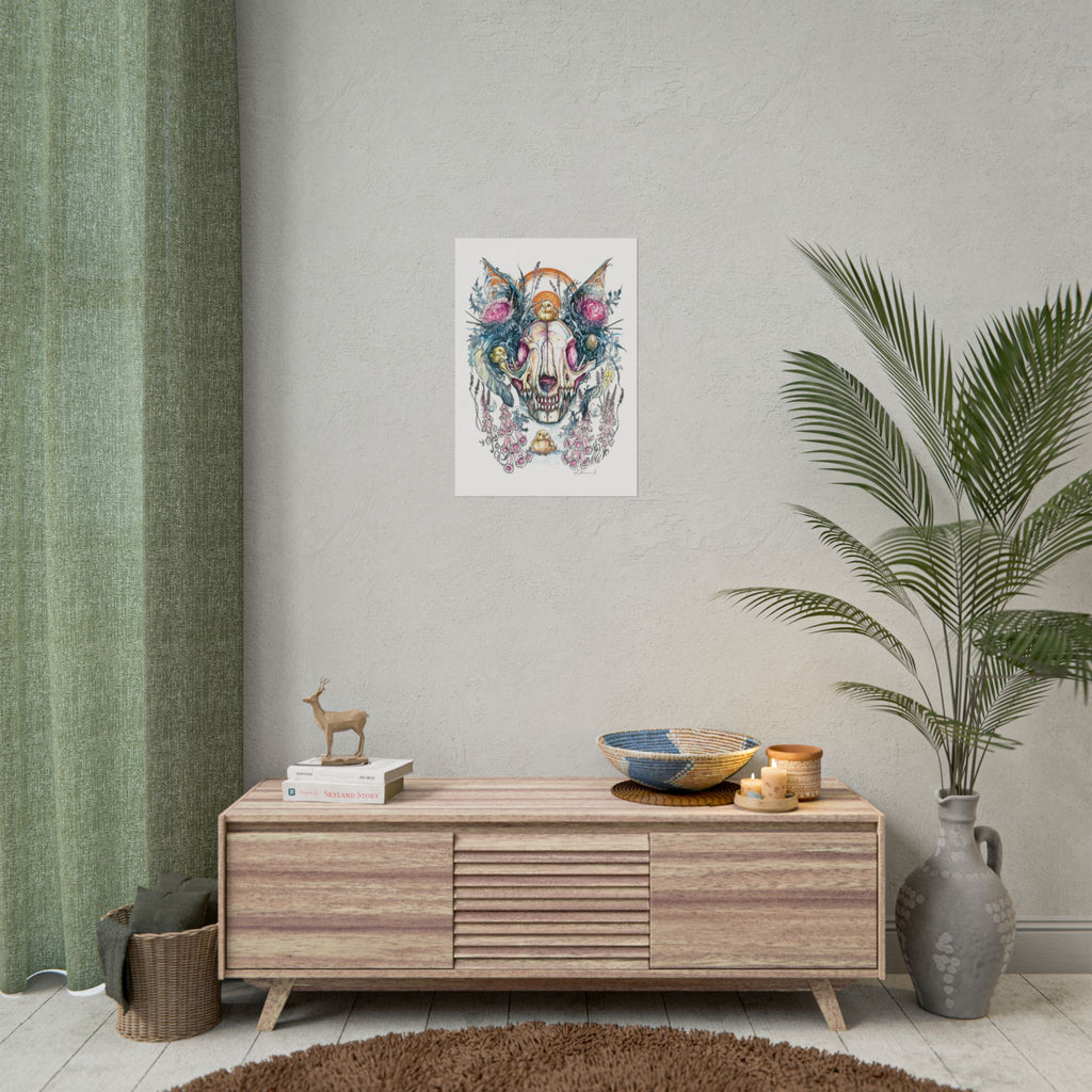 Fox Skull Poster Print