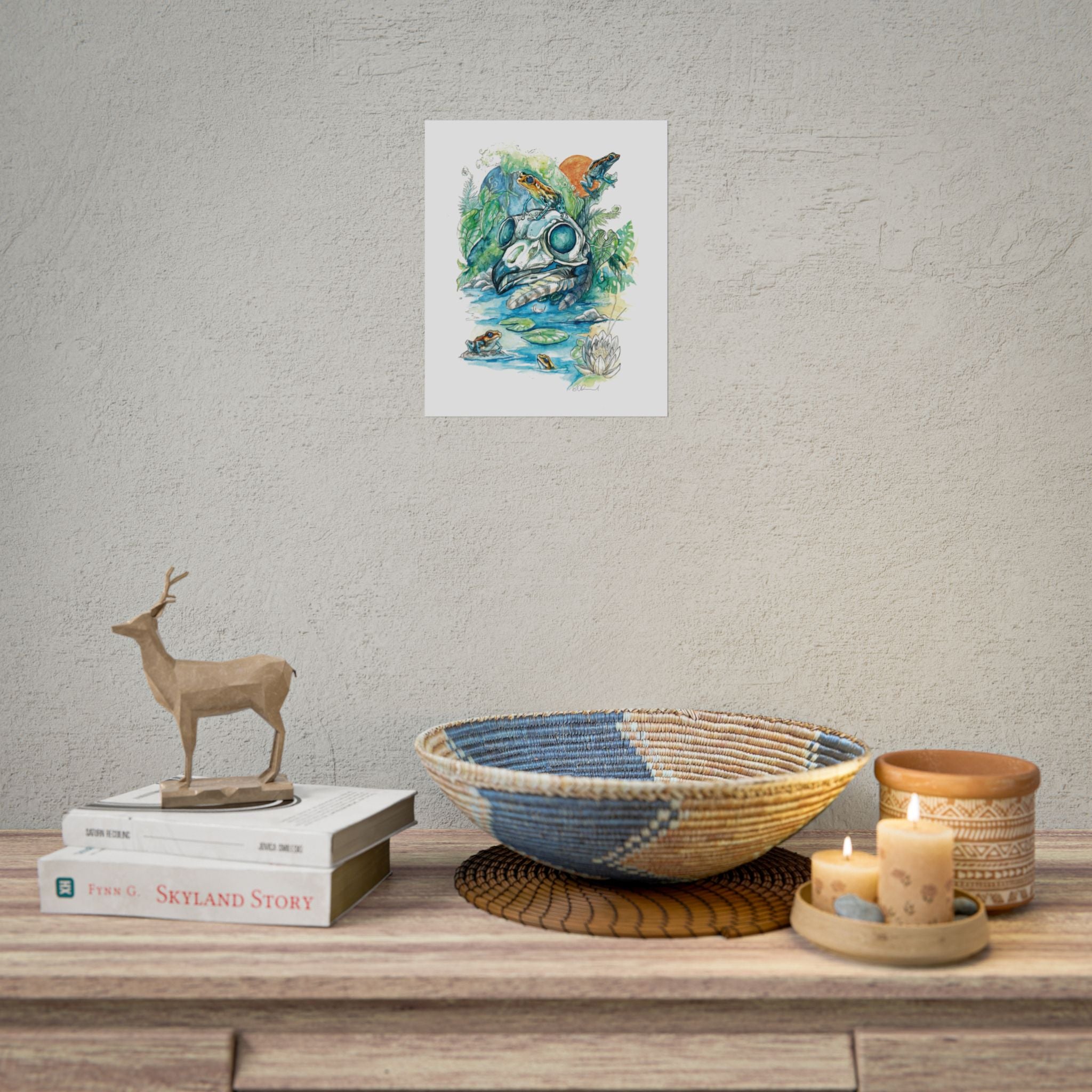 Owl Skull Poster Print