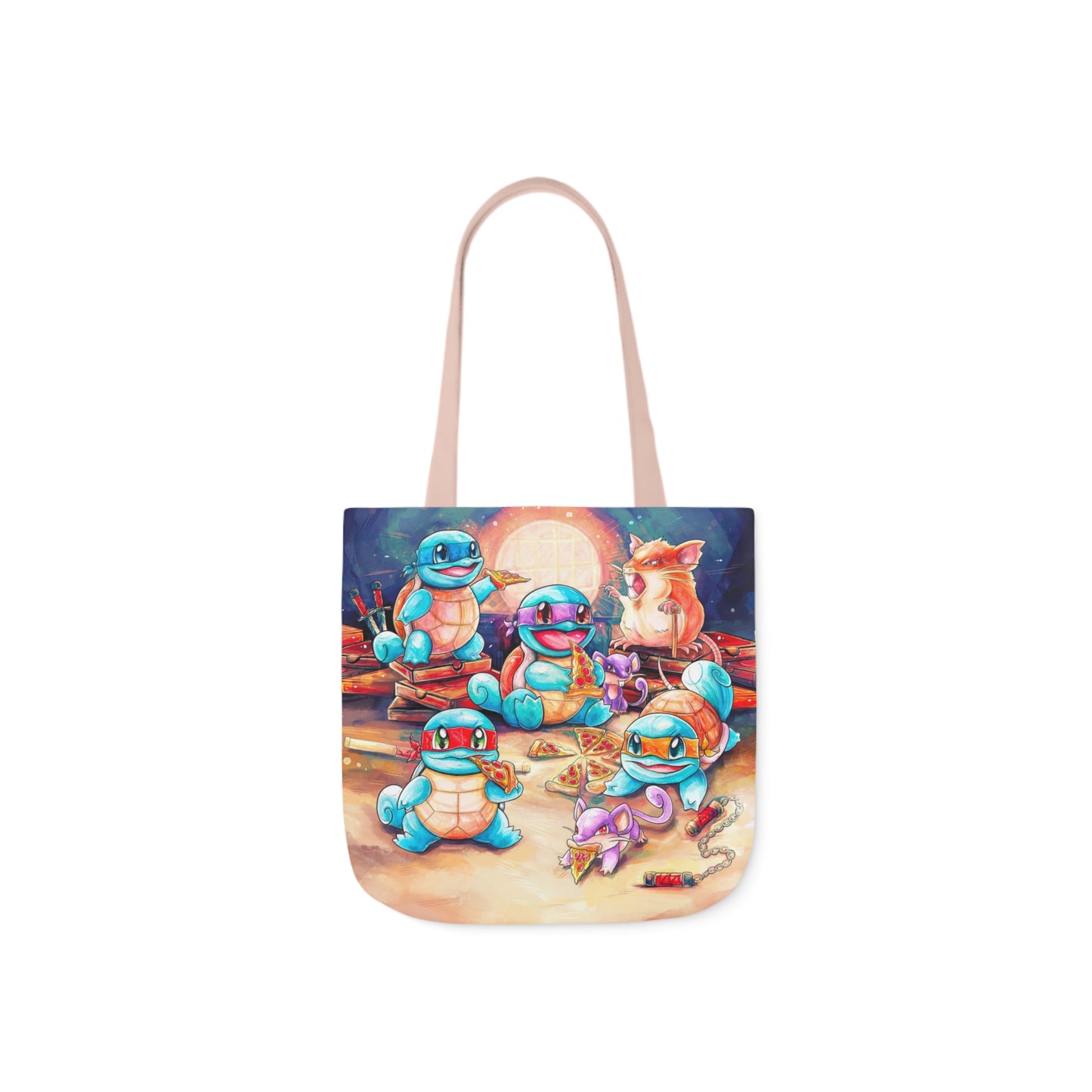 Tote Bag, 5-Color Straps - Pizza Party