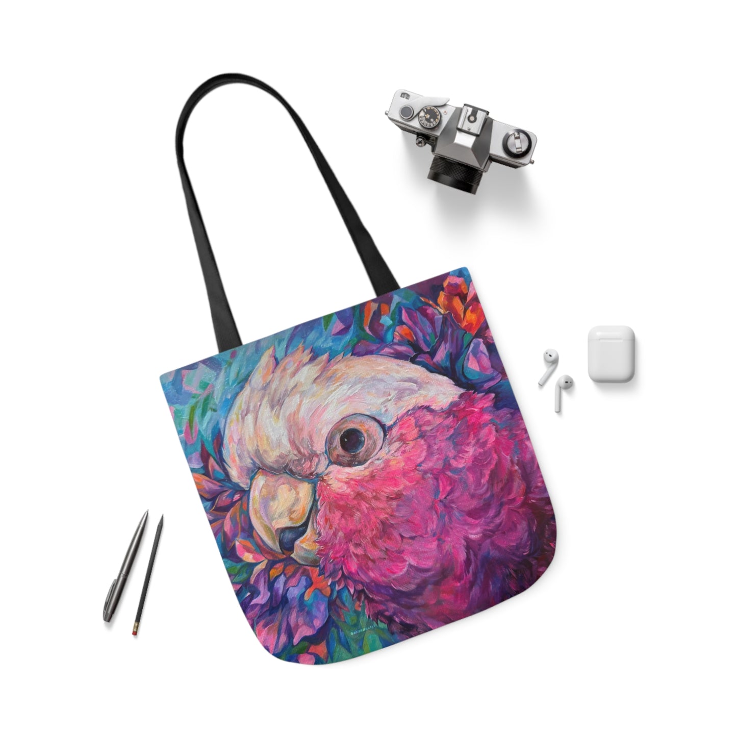 Tote Bag, 5-Color Straps - Harry the Galah