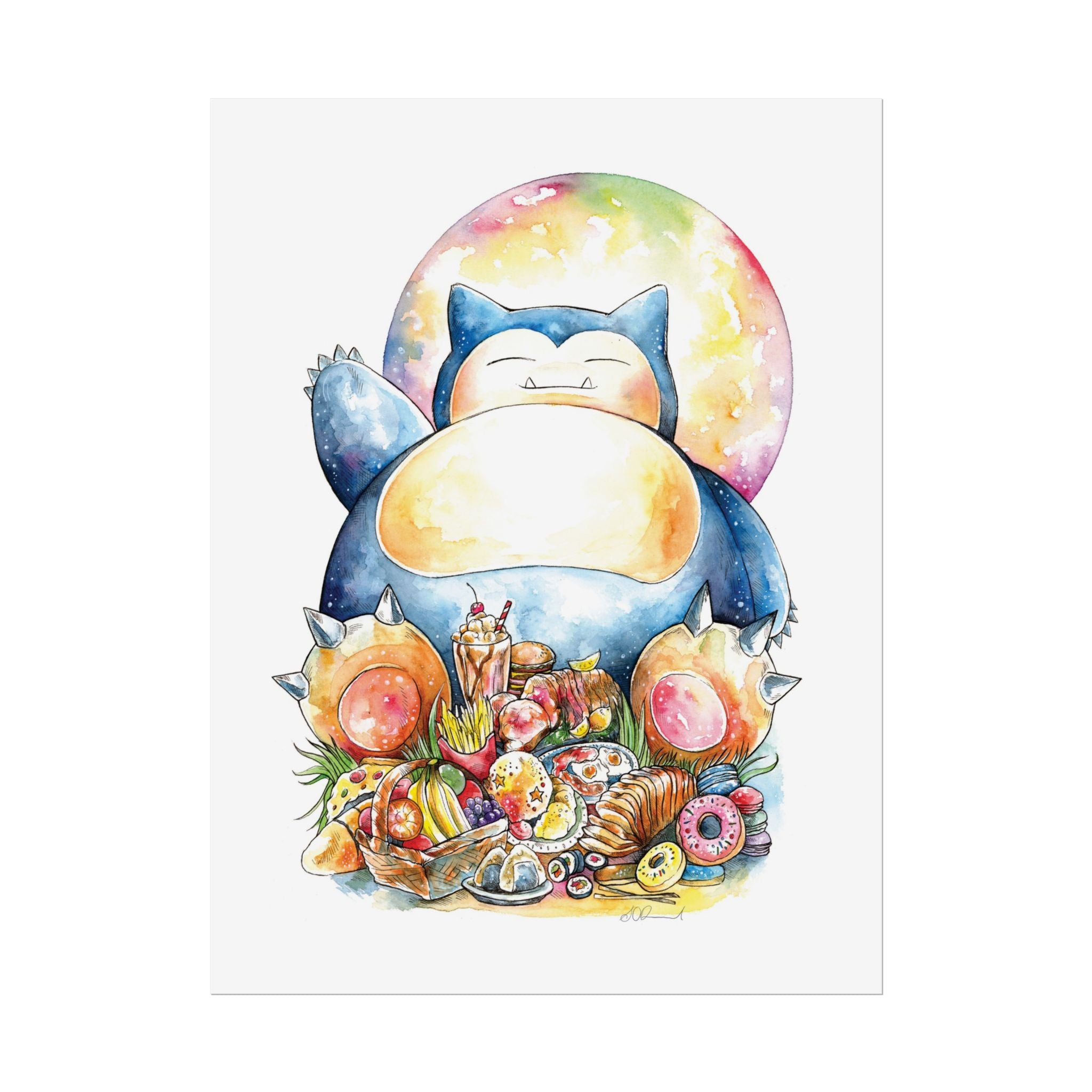 We Love Food Poster Print