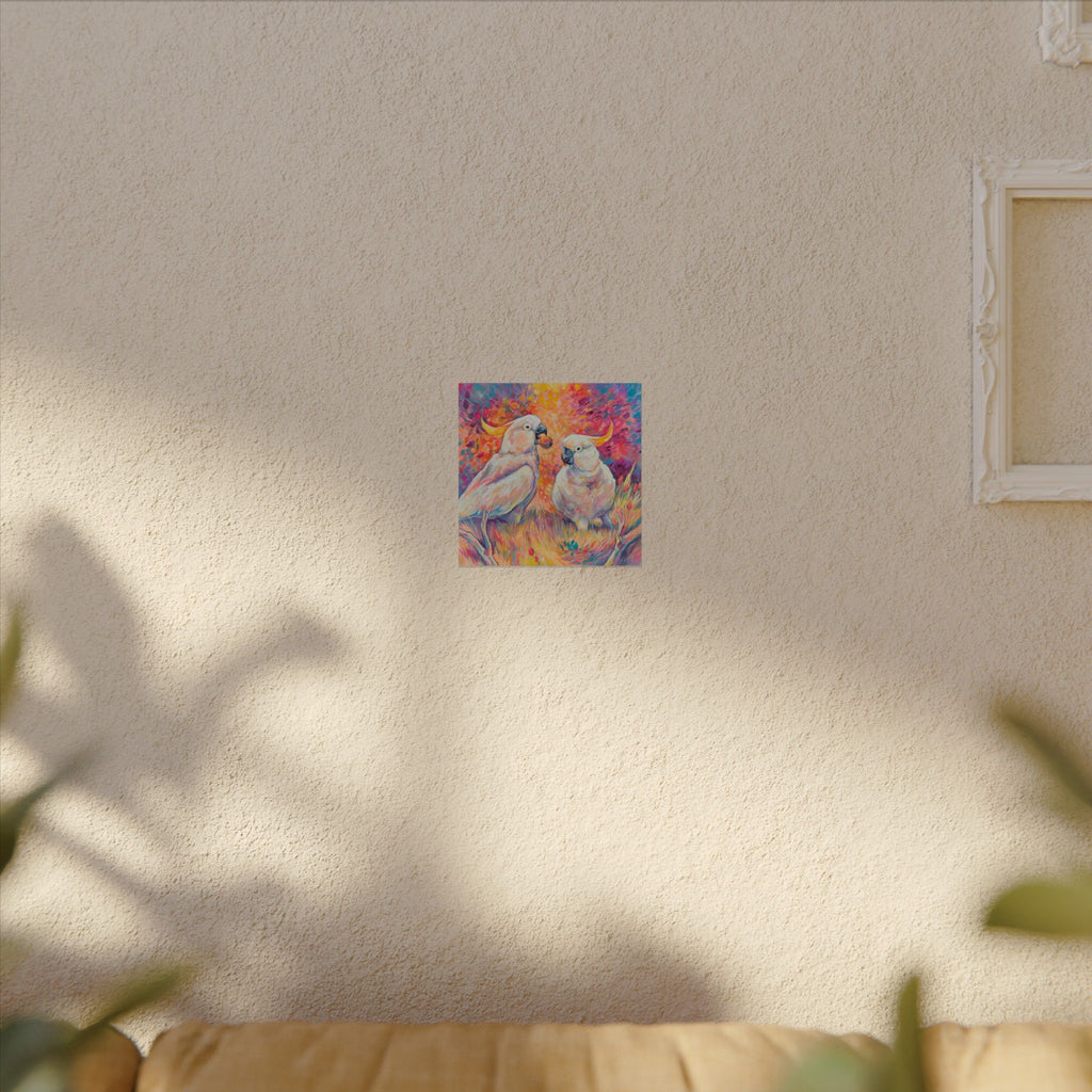 Two Cockatoos Square Print