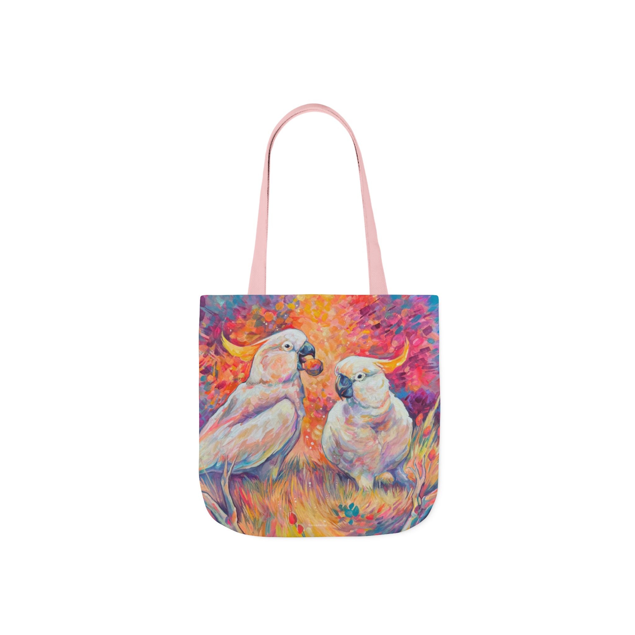Tote Bag, 5-Color Straps - Cockatoos