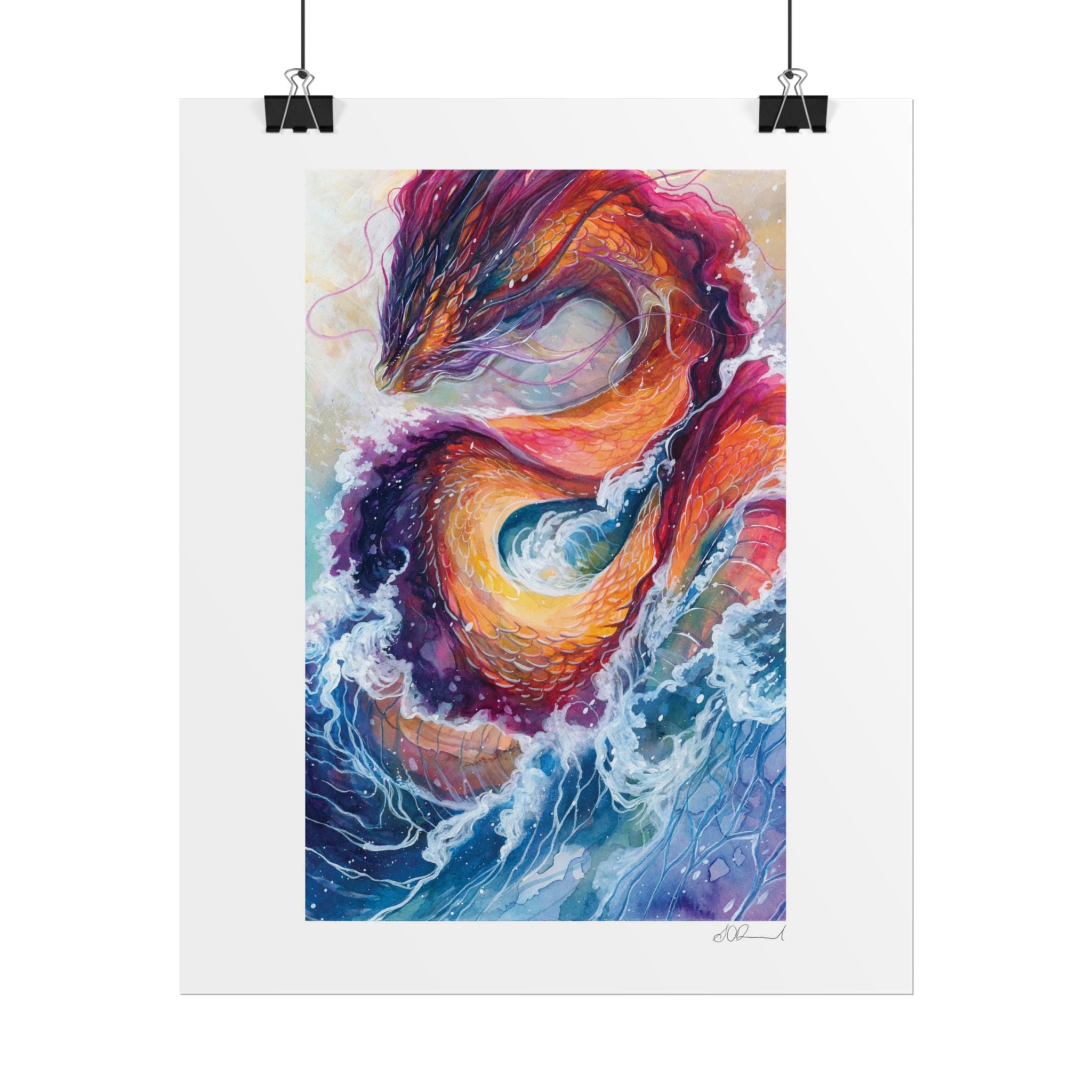 Serpent of the Waves Poster Print