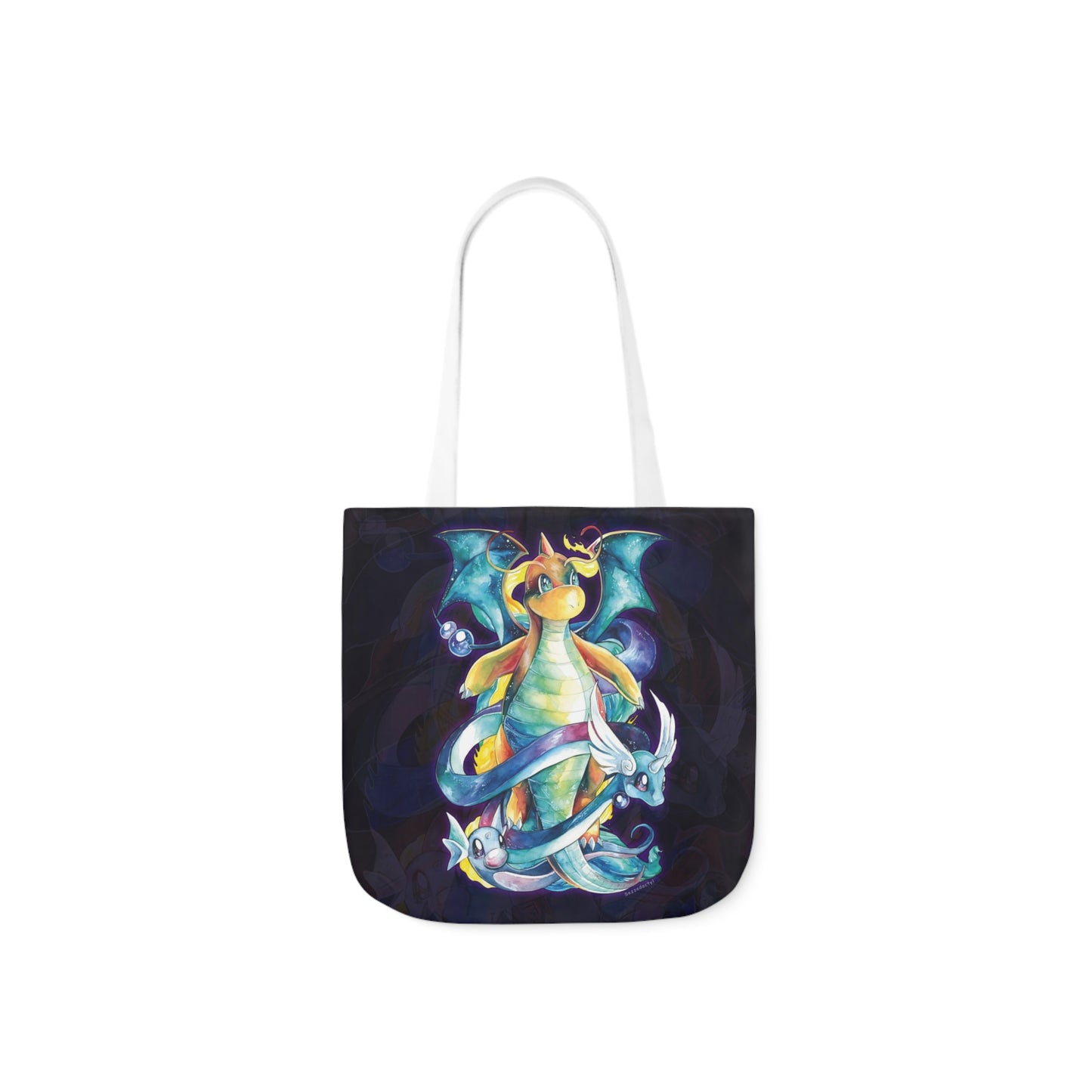 Canvas Tote Bag, 5-Color Straps - Dragons